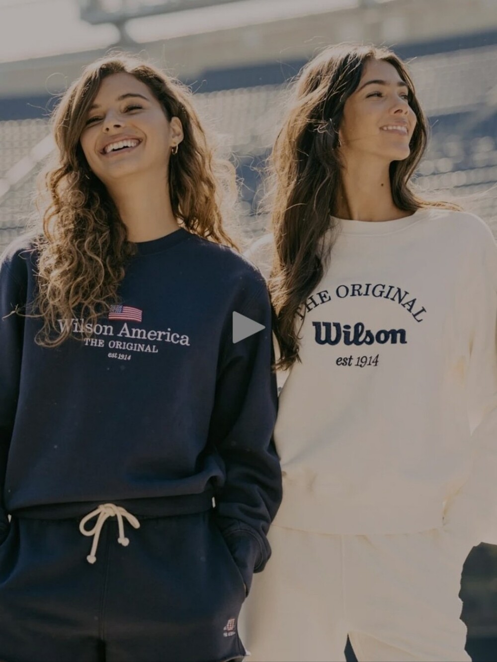 Wilson Heritage Collection Original Embroidered Sweatshirt Preppy White Navy